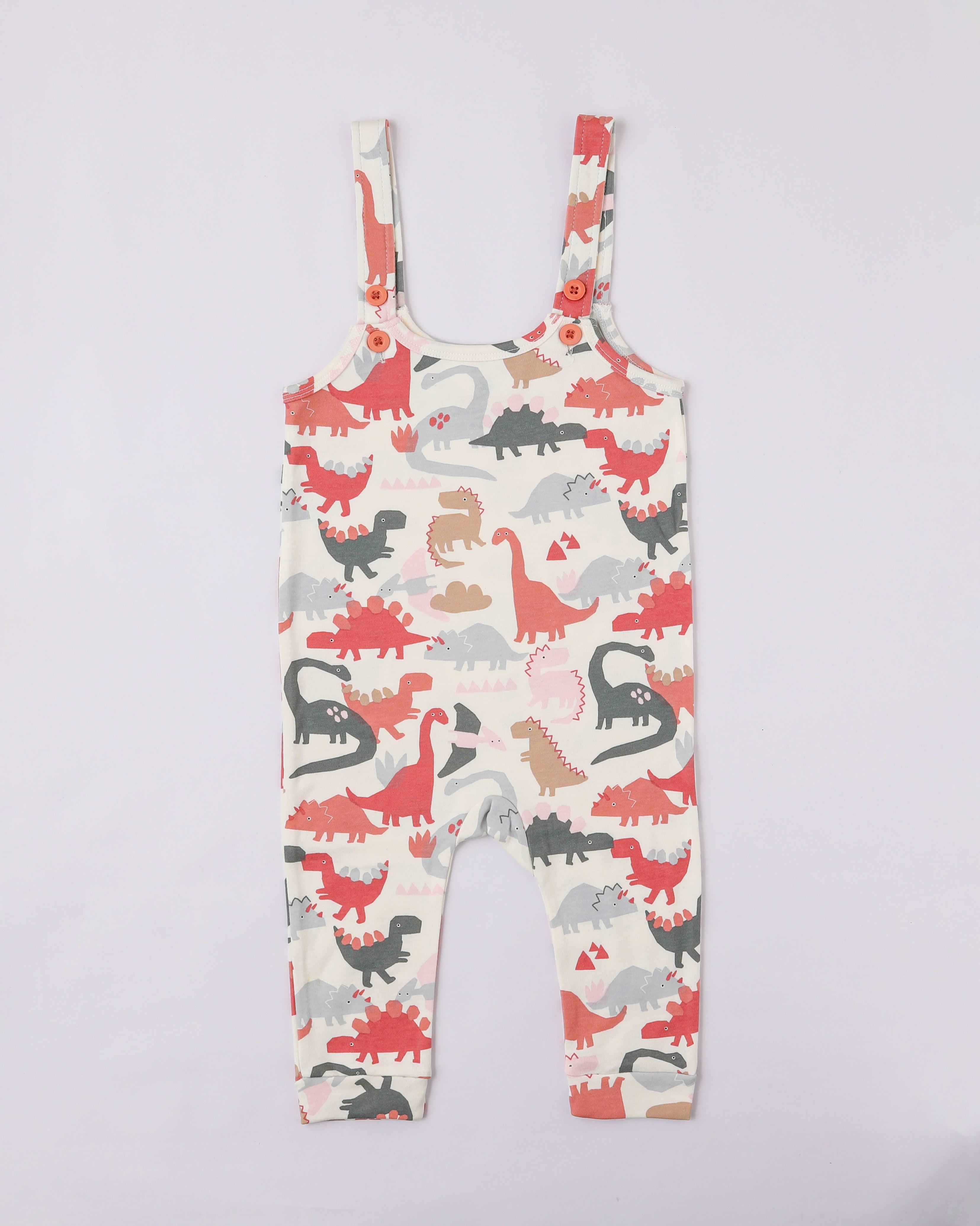 Pink Dinosaur Basic Dungaree